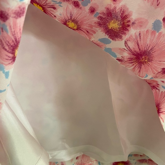 122. APART IMPRESSIONS Pink Floral Midi-Skirt - Size 12 - Picture 4 of 5